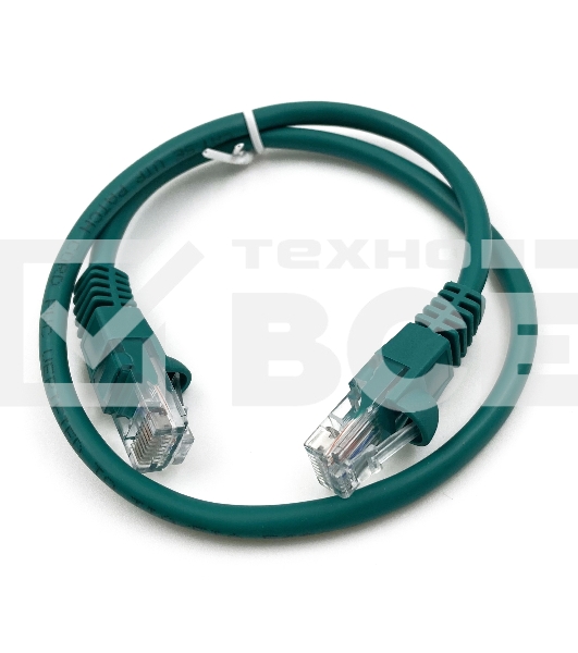Патч-корд Buro cat5E molded 0.5м зеленый RJ-45 (m)-RJ-45 (m)