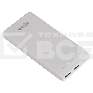 Портативный аккумулятор Cactus CS-PBFSMT-10000 10000mAh 2.1A 2xUSB белый