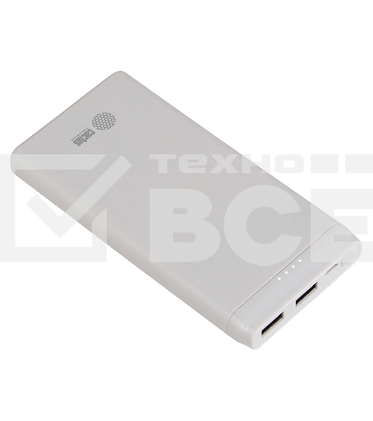 Портативный аккумулятор Cactus CS-PBFSMT-10000 10000mAh 2.1A 2xUSB белый