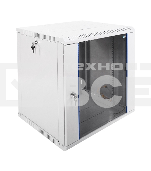 Шкаф телекоммуникационный настенный разборный ЭКОНОМ 12U (600 × 520) дверь стекло