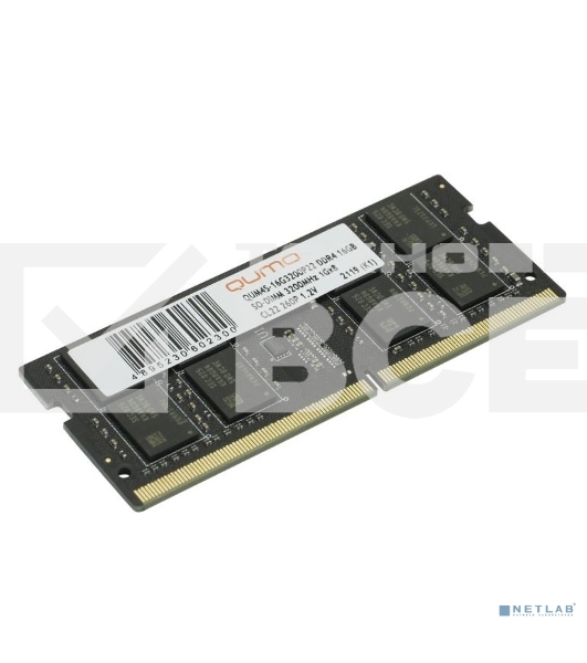 Оперативная память QUMO, DDR4, 16GB (1x16GB), 3200MHz, CL22, SO-DIMM