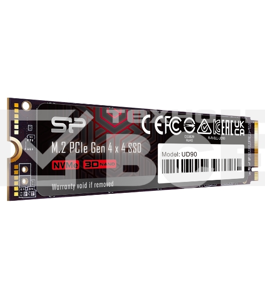 Накопитель SSD Silicon Power M-Series UD90, 2Tb, PCIe 4.0 x4, M.2 2280, NVMe, R/W 5000/4800