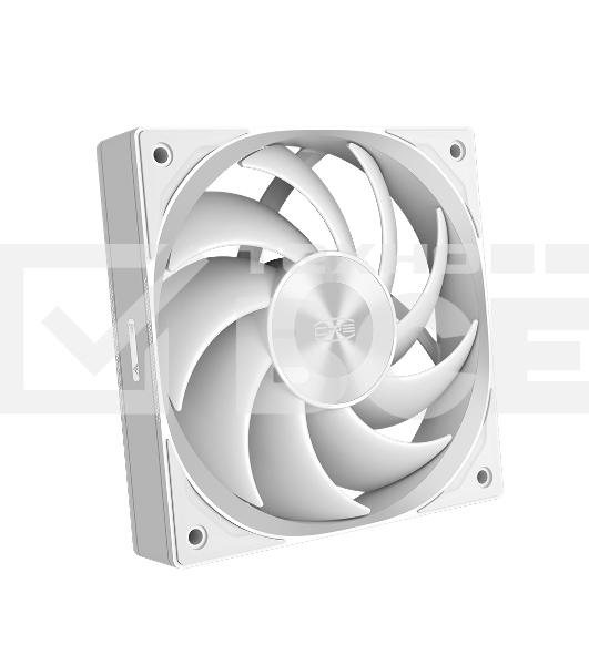 Кулер для корпуса PCCooler F5R120 белый (120x120x25mm, 4-pin PWM, 86.73CFM, 32dBA, 2200RPM)
