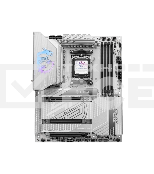 Материнская плата MSI MPG X870E EDGE TI WIFI, AM5, AMD X870E, 4xDDR5, 4xSATA, 4xM.2, 1xPCIe 5.0 x16, 1xPCIe 4.0 x4, 1xPCIe 3.0 x1, 1xHDMI (v2.1), 1xUSB-C 10Gbps, 1x5Gb LAN, Wi-Fi 7, Bluetooth 5.4, 2xUSB-C 40Gbps, 5xUSB-A 10Gbps, 4xUSB-A 2.0, 2x3.5 мм, S/P