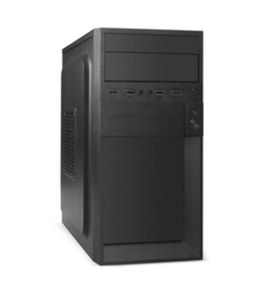 Компьютерный корпус Minitower ExeGate BAA-105-01-UNS500 (mATX, БП UNS500 с вент. 12см, 2*USB, аудио, черный)