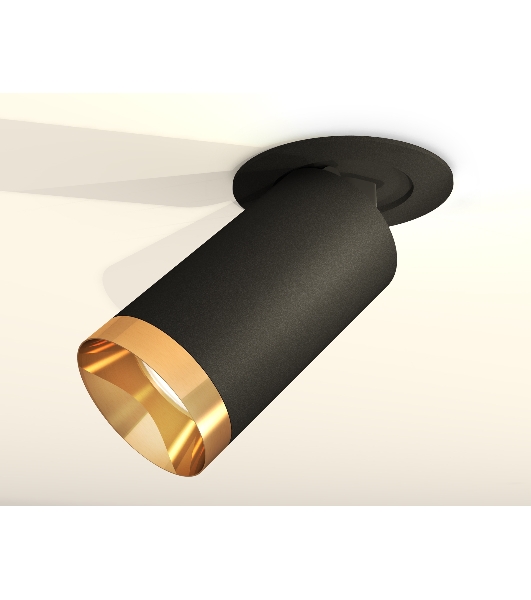 Светильник Ambrella Light XM6323204 SBK/PYG черный песок/золото желтое полированное MR16 GU5.3 (A2242, C6323, N6134)