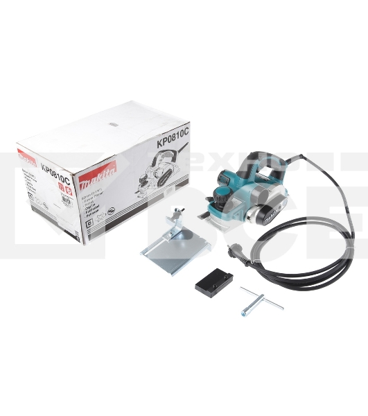 Рубанок Makita KP0810C Рубанок,{1050Вт,12000об\м,ширина-82мм,глуб-4мм,3.2кг,кор,парал упор}