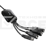 Разветвитель USB 2.0 Buro BU-HUB4-0.3-U2.0-Splitter 4порт. черный, фото 1
