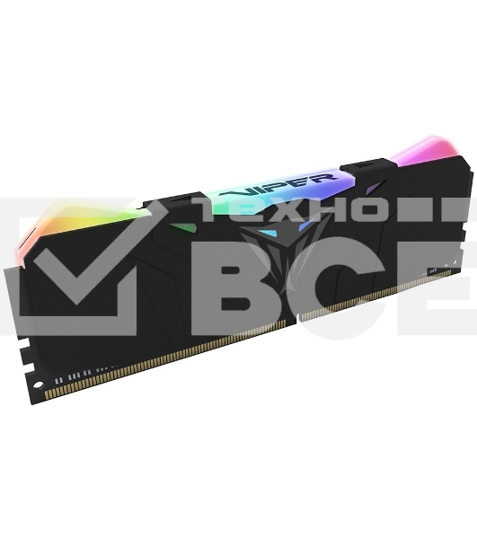 Оперативная память Patriot Viper Steel, DDR4, 8GB, 3000MHz, CL16, DIMM, с радиатором, черный