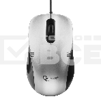 Мышь проводная Gembird MOP-100-S серебристый, 1000 dpi, USB, кнопки - 3, фото6