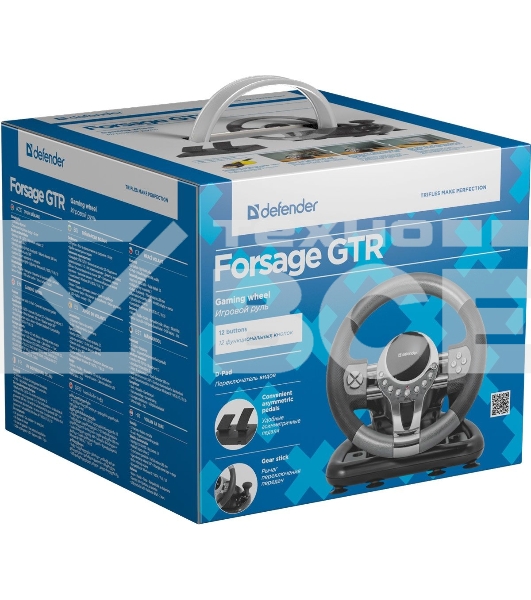Руль Defender FORSAGE {12 кн+2перекл.+1перекл. 8-ми позиц., USB}