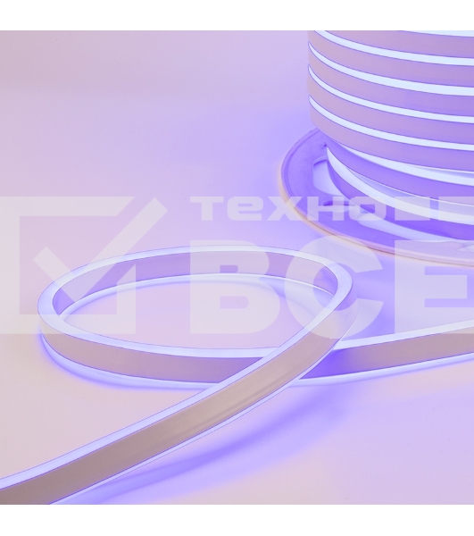 Гибкий неон LED SMD 8х16 мм, двухсторонний, синий, 120 LED/м, бухта 100 м