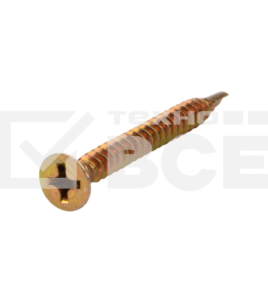 Саморез оконный KRANZ сверло, 3.9х38, желтый цинк, короб (500 шт./уп.)