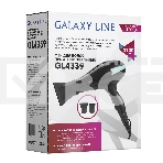 Фен для волос профессиональный Galaxy Line GL 4339, черный с бирюзовым, 2200 Вт, 2 скорости потока воздуха, 3 температурных режима, функция «холодный воздух», АС-мотор, защита мотора от перегрева, насадка-концентратор для ускоренной сушки, насадка-концент, фото 1