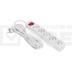 Удлинитель STANDARD 5 гнезд, 5м, 3х1,0мм², с/з, с выключателем, белый Rexant, фото4