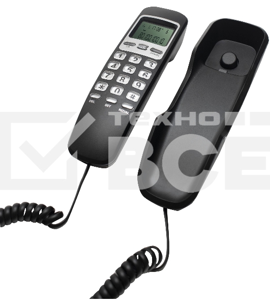 Телефон проводной Ritmix RT-010 черный