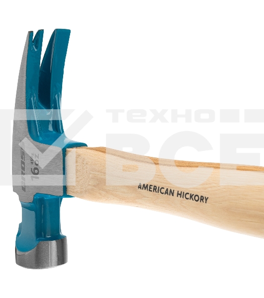 Молоток-гвоздодер Gross 10418 American hickory 450г, угол 75, магнит, обрезиненная рукоятка