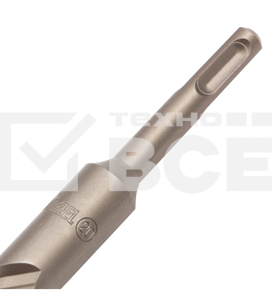 Бур по бетону, двойная спираль, Cobalt W-tip, 20x600 мм, SDS PLUS Denzel