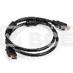 Кабель HDMI ExeGate EX-CC-HDMI2-1.0F (19M/19M, v2.0, 1м, 4K UHD, Ethernet, ферритовые кольца, позолоченные контакты), фото2