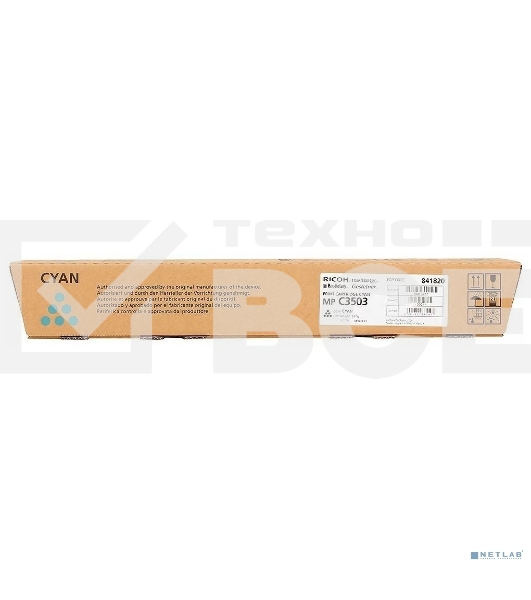 Картридж лазерный Ricoh 841820 тип MP3503, голубой для Aficio MP C3003/C3503, (18000 стр)