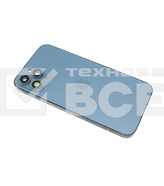 Задняя крышка (корпус) в сборе с рамкой для Apple iPhone 12 Pro Max синяя