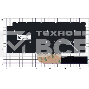 Клавиатура для ноутбука Dell Latitude 3301 черная без рамки