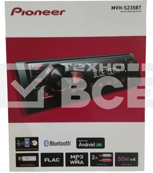 Автомагнитола Pioneer MVH-S235BT 1DIN 4x50Вт 2 RDS