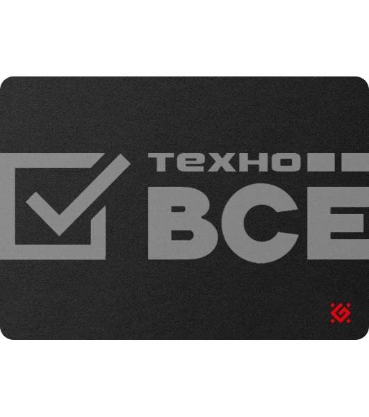 Коврик для мышки Defender S 250x350x3 мм, ткань+резина черный