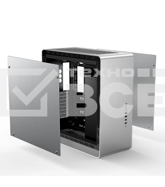 Корпус без блока питания JONSBO UMX6S-A, Midi-Tower, no fun, 2xUSB-A 3.2 + 2xUSB-A 2.0 + 1xUSB-C 3.2, E-ATX, ATX, mATX, mITX Silver
