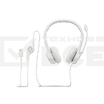 Гарнитура проводная с микрофоном Logitech H390 белый 1.9м накладные USB оголовье (981-001288), фото7