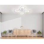 Потолочный светодиодный светильник Ambrella light FA1702/4 WH/CH белый/хром 121W 3000K-6400K 560*560*90 (ПДУ РАДИО 2.4G), фото3