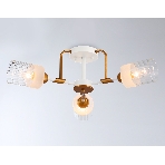 Светильник Ambrella light TR303321/3 WH/GD/CL/FR белый/золото/прозрачный/белый матовый E27*3 max 60W D620*210, фото2