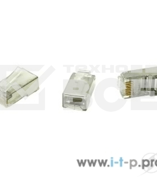Коннектор 5bites Коннектор US006A RJ-45 8p8c, зол.напыление, экран. (1шт)