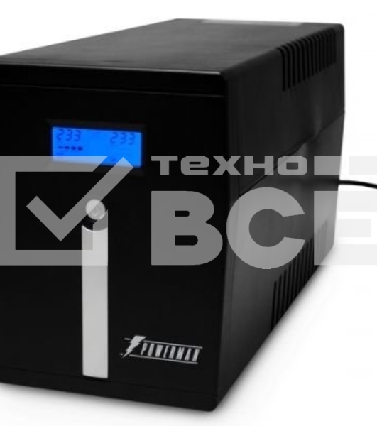 Источник бесперебойного питания Powerman Smart Sine 2000VA/1400W, 220V, Line-Interactive, LCD, Tower, Out: 4xShuko, Black*SmartSine2000