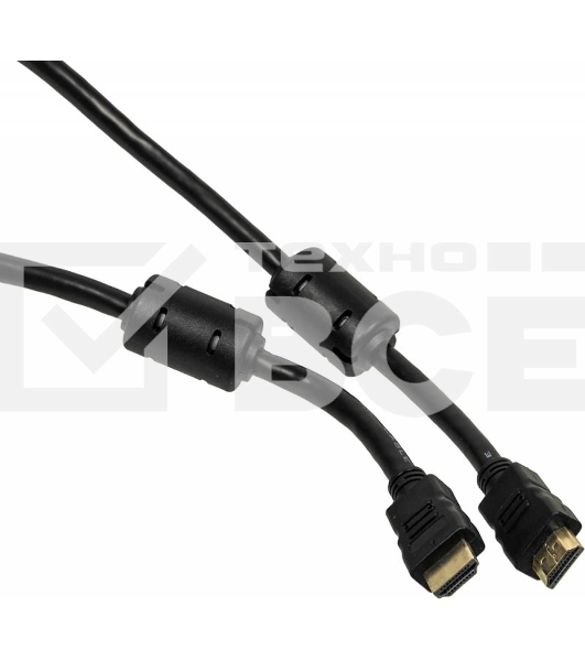 Кабель-соединительный аудио-видео Ningbo HDMI-5M-MG HDMI (m)/HDMI (m) 5м. феррит.кольца позолоченные контакты черный