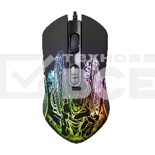 Мышь проводная Qumo Gothic M51 черный, 3200 dpi, USB, кнопки - 7