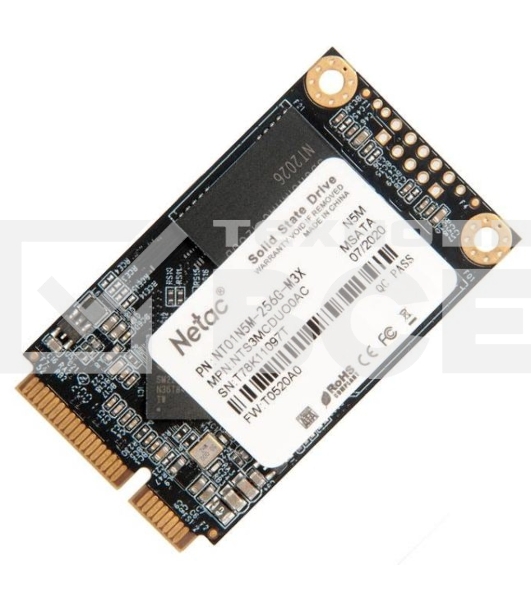 Накопитель SSD Netac N5M, 256GB, mSATA, R/W 560/520