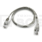 Патч-корд Buro cat5E 1м серый RJ-45 (m)-RJ-45 (m), фото 1