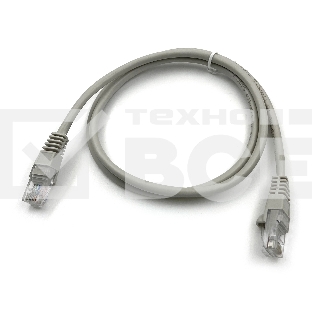 Патч-корд Buro cat5E 1м серый RJ-45 (m)-RJ-45 (m)