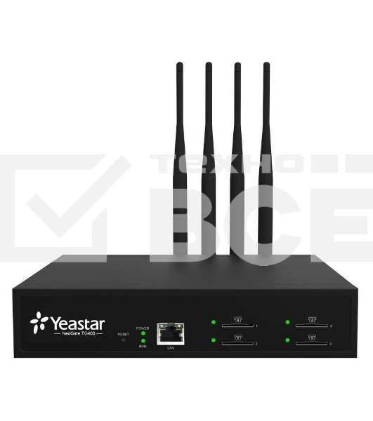 Шлюз IP телефония и системы связи Yeastar NeoGate TG400 VoIP-GSM шлюз на 4 GSM-канала