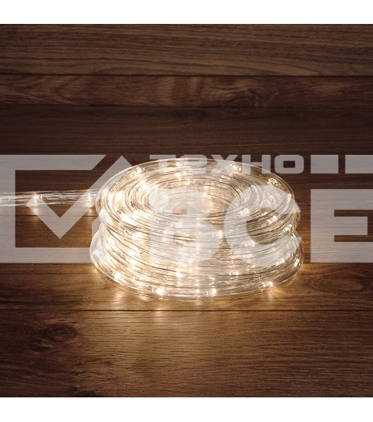 Дюралайт LED, фиксинг (2W), 24 LED/м, теплый белый, 25 м