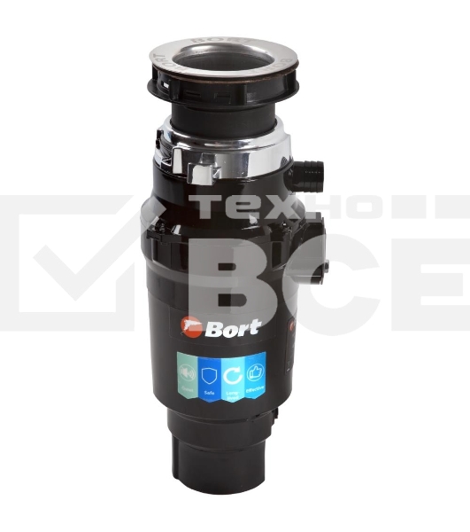 Измельчитель пищевых отходов Bort MASTER ECO (91275752) Число ступеней измельчения 2 ; Система шумоизоляции Да ; Мощность 390 Вт; Объем камеры 1000 мл; Материал камеры Металл ; Система защиты от перегрузки и заклинивания; Скорость холостого хода 2600 об/м