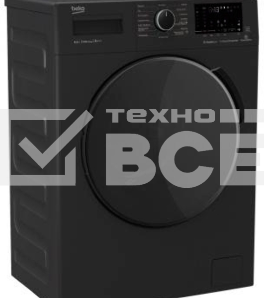 Стиральная машина Beko WSPE6H616A черный, загрузка фронтальная 6,5 кг, 1200 об/мин., класс: А++