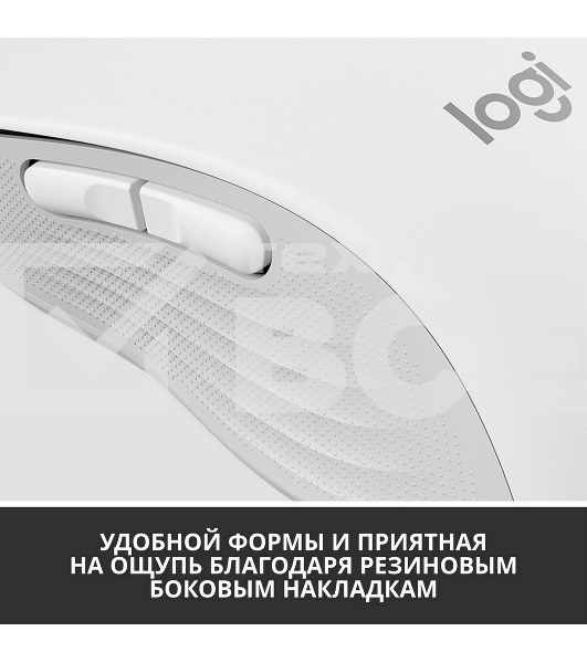 Мышь беспроводная Logitech Signature M650 L белый, 4000 dpi, радиоканал, Bluetooth, USB, кнопки - 5