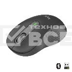 Мышь беспроводная Logitech Signature M650 L графитовый, 4000 dpi, радиоканал, Bluetooth, USB, кнопки - 5, фото 1