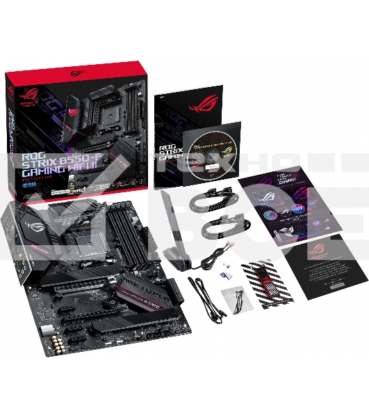 Материнская плата ASUS ROG STRIX B550-F GAMING WIFI II, AM4, AMD B550, 4xDDR4, 6xSATA, 2xM.2, 1xPCIe 3.0 x4, 1xPCIe 4.0 x16, 3xPCIe x1, 1xDP, 1xHDMI, 1x 2.5Gb LAN, 1xUSB-A 3.2 Gen 2, 2xUSB-A 3.2 Gen 1, 1xUSB-C 3.2 Gen 2, 5x3.5 мм, 7.1, ATX