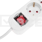 Удлинитель STANDARD 5 гнезд, 5м, 3х1,0мм², с/з, с выключателем, белый Rexant, фото3