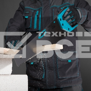 Ножовка по дереву Gross 'PIRANHA', 450 мм, 11-12 TPI, зуб - 3D, каленый зуб, двухкомпонентная рукоять 24103