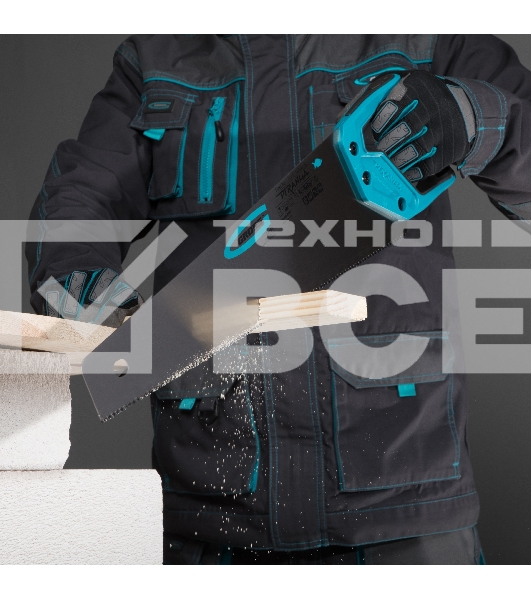 Ножовка по дереву Gross 'PIRANHA', 450 мм, 11-12 TPI, зуб - 3D, каленый зуб, двухкомпонентная рукоять 24103