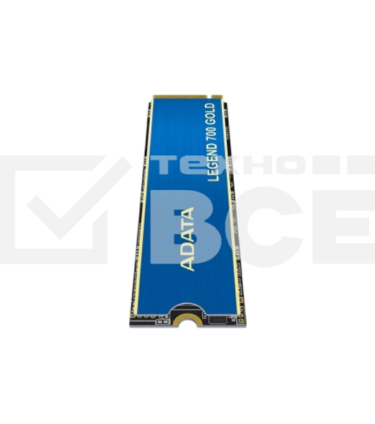 Накопитель SSD ADATA LEGEND 700 GOLD, 2Tb, PCIe 3.0 x4, M.2 2280, NVMe, R/W 2000/1600, с радиатором